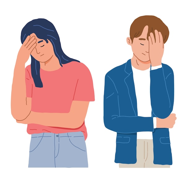 Hombre y Mujer Facepalm PixworD